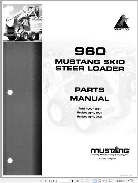 mustang 960 hydraulic oil